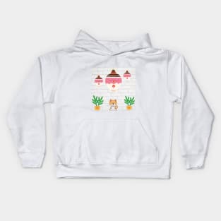 christmas puppy and friends Kids Hoodie